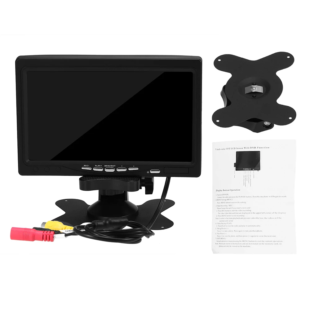 

7 Inch LCD Color Screen Video Monitor with 8GB Memory Card Replacement Screen Accessory for Underwater Fishing Camera Finder