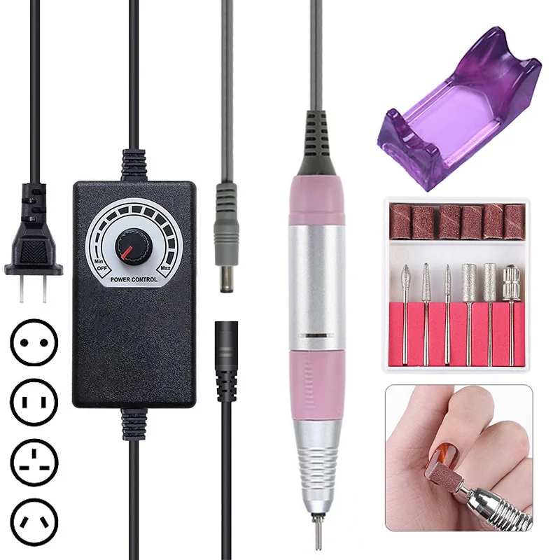 Профессиональный 35000 об/мин Электрическая дрель для ногтей набор маникюрный