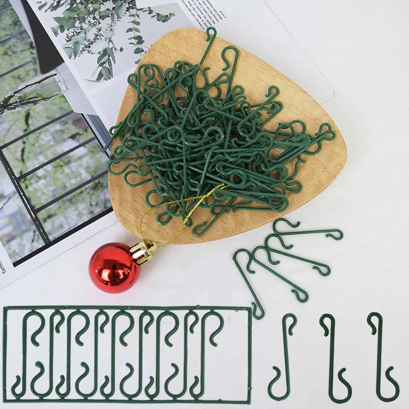 100 шт Орнамент Крюк s-образная вешалка стойка для рождественской елки Декор