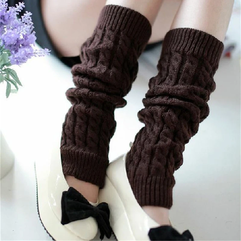 

Fashion Leg Warmers Women Warm Knee High Winter Knit Solid Crochet Leg Warmer Socks Warm Boot Cuffs Beenwarmers Long Socks Hot