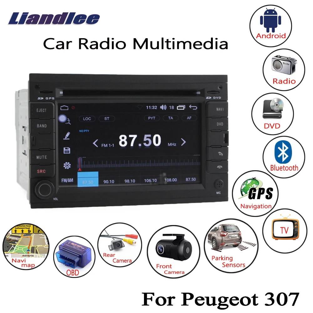 Liandlee для Peugeot 307 2002 ~ 2013 Android автомобильное радио CD DVD плеер GPS навигация карты