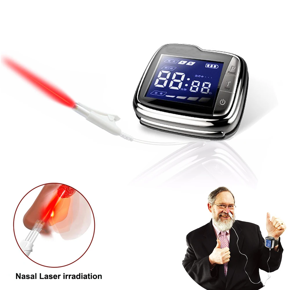 

650nm Laser Therapy Wrist Diode LLLT for Diabetes Hypertension Treatment Watch Laser Sinusitis Therapeutic Apparatus