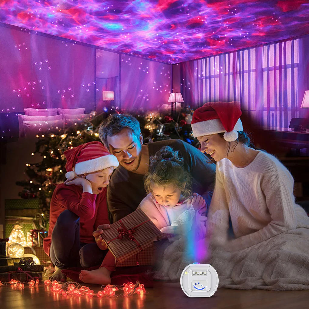 

Рождественский проекционный светильник, Ночной светильник с рисунком воды, звездное небо, светильник, атмосфера, вечерние, подарок на сцену...