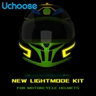 Водонепроницаемый 2 шт. мотоцикл светодиодный Ночной свет холодсветильник полосы Мотор шлем сигнал мигающие светящиеся наклейки многоцветные