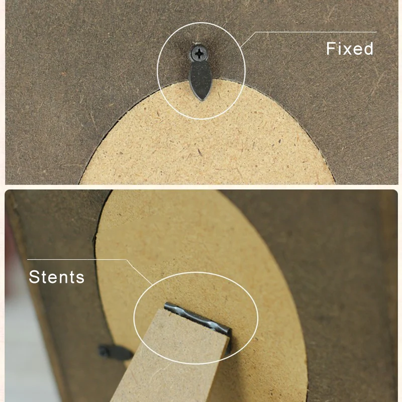 Европейский стиль ретро деревянная фоторамка настольное настенное крепление