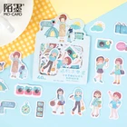 Милая Самоклеящаяся Бумага васи для девочек, набор украшений стикер для канцелярских товаров для скрапбукинга, дневника альбом записная книжка, 40 шт.