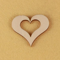 love heart shape mascot laser cut christmas decorations silhouette blank unpainted 25 pieces wooden shape 0610
