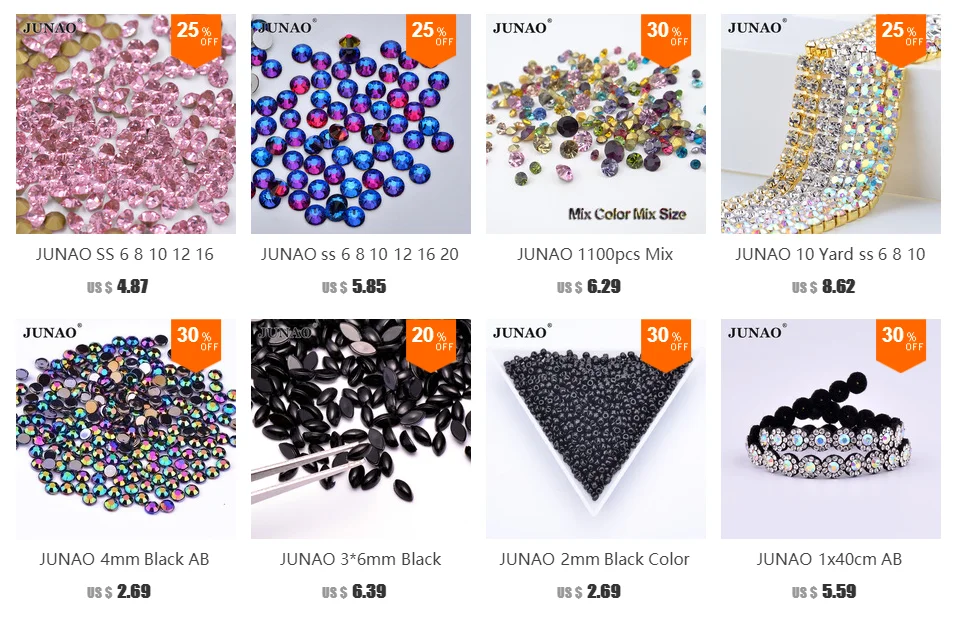 JUNAO ss20 Оранжевый Красный AB граненые стразы стекло с плоской задней частью камни для дизайна ногтей украшения не Швейные Стразы для маникюра