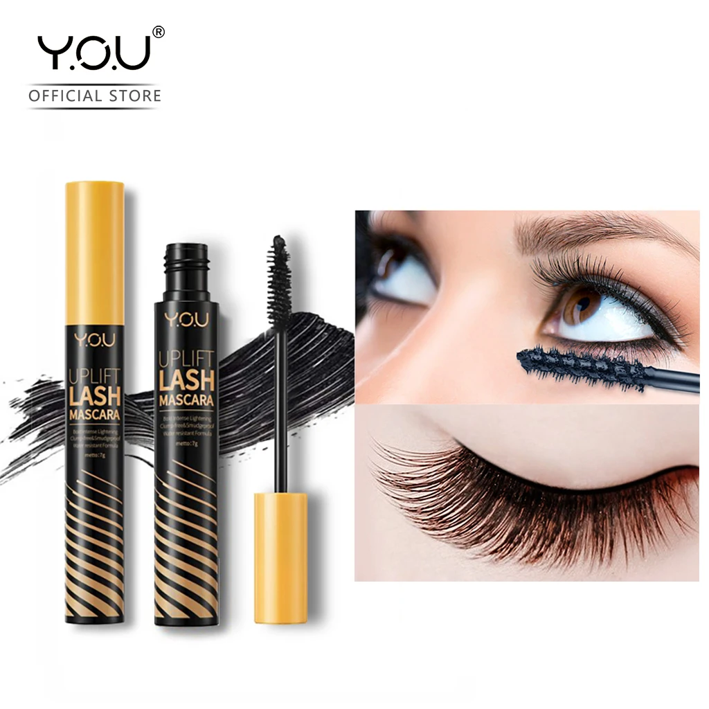 

YOU Black 4D Silk Fiber Eyelash Mascara Extension Thick Lengthening Curling Natural Mascara Long Lasting Eye Lashes Makeup Tool