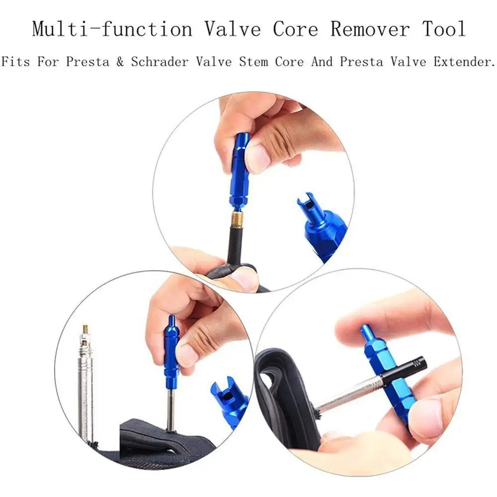 

1PC Bike Valve Disassembly Tool Multifunction MTB Road Spanner Remover Bike Valve Anti-slip Air Core Tool Valve Disassembly F6J5
