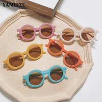 yameize fashion retro round kids sunglasses boys girls sun glasses vintage chirldren sunglasses colorful baby shades uv goggles