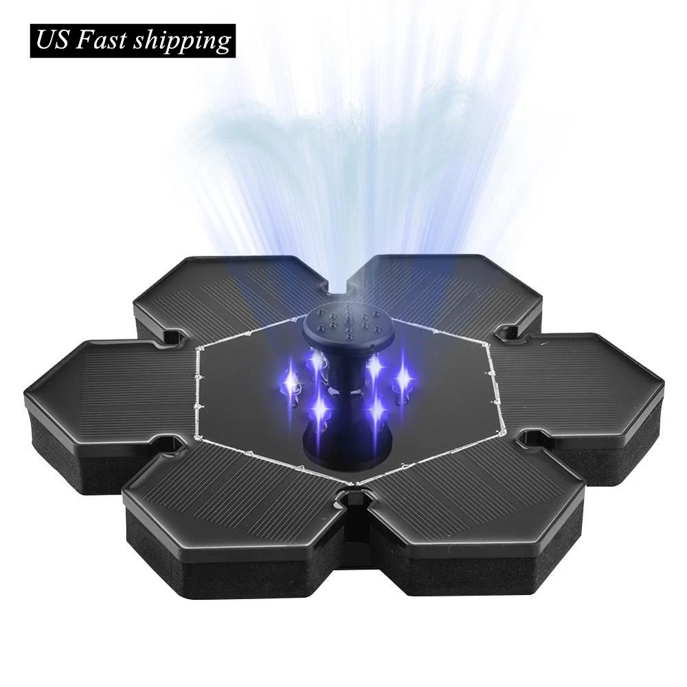 

Outdoor Solar Powered Fountain Floating with LED Light Pool Lake Pond Waterfall Garden Gardening Decoration Supplies