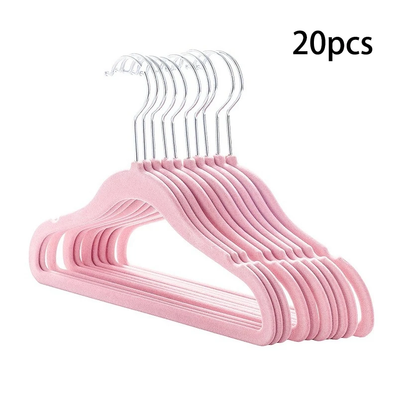 

20 Pack Baby Velvet Hangers Non Slip Clothes Hangers,Ultra Thin Space Saving Kids Hangers (Pink)