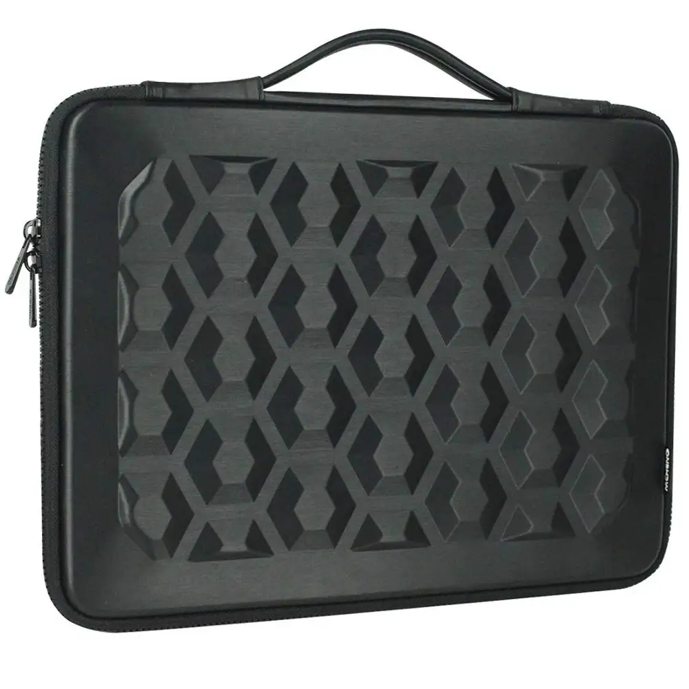 Bright Black DOMISO 10 13 14 15,6 сумка для ноутбука жесткий чехол из кожи ПУ портативный противоударный водонепроницаемый бизнес молния Дорожный Чехол - Цвет: Bright Black