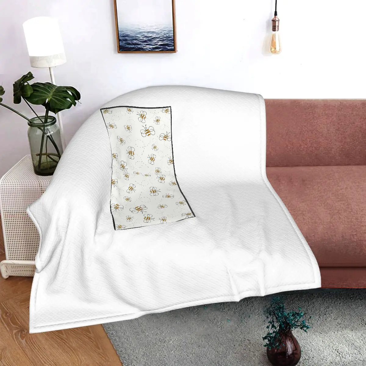 

Jhk-1624004498080 Printed car pillow blanket, bolster blanket, sofa blanket