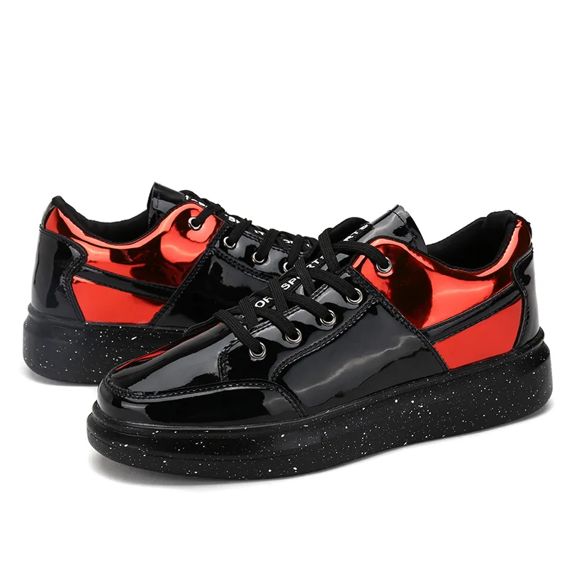 Мужская обувь Новинка 2019 года Вулканизированная модная мужская блестящая