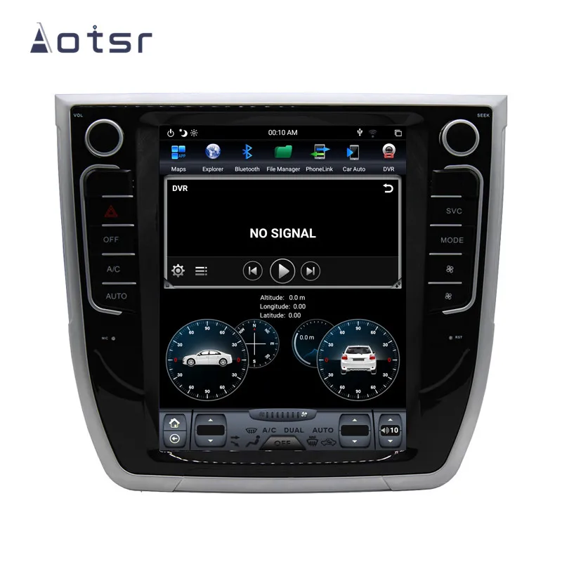 Автомобильный DVD плеер Aotsr Tesla с вертикальным экраном 10 4 дюйма Android 8 1 GPS навигацией