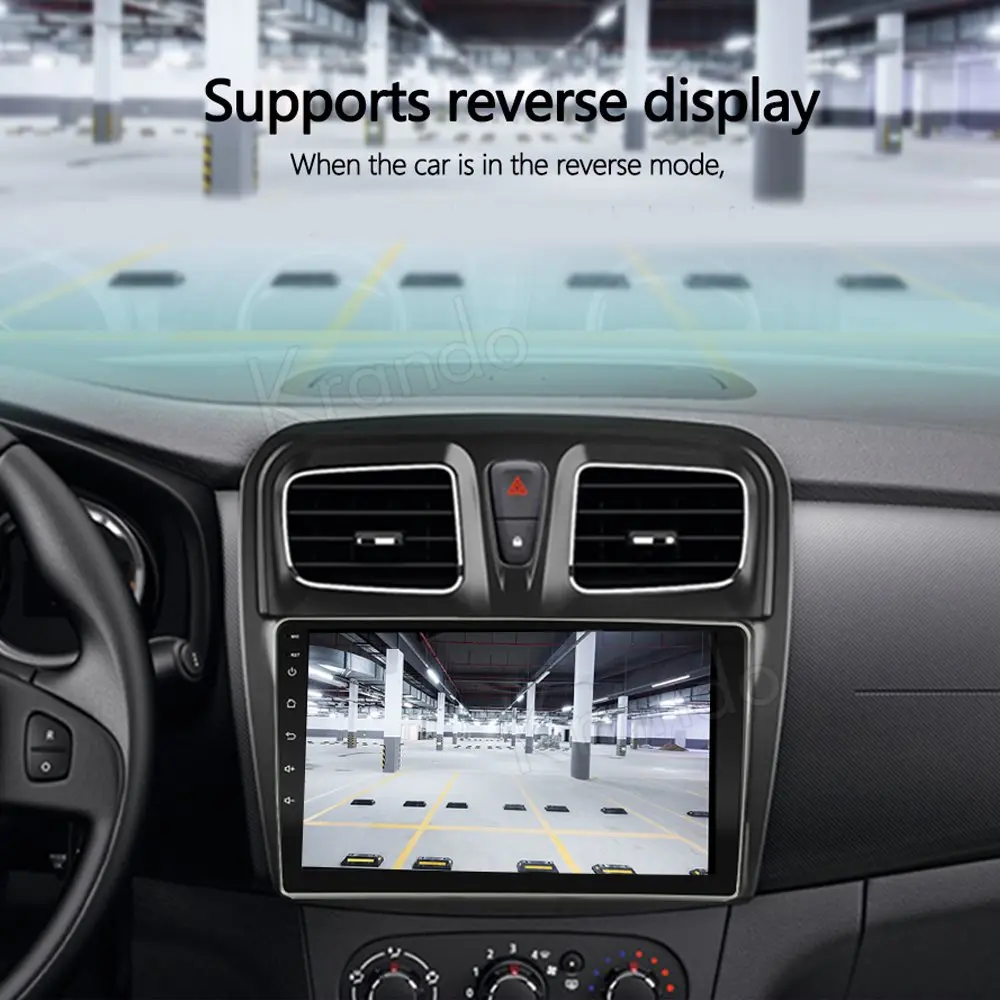 Krando Android 10 0 9 &quotIPS Full Touch автомобильное мультимедийное радио для Renault Logan Sandero 2 2014 2017