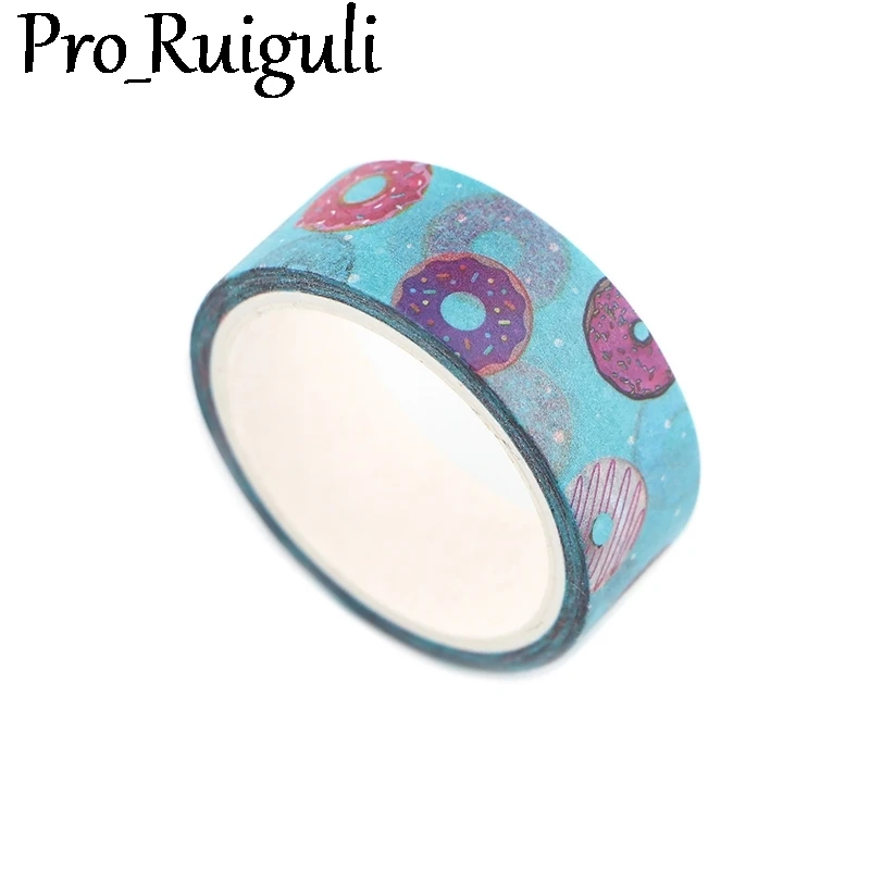 

Doughnut Sticky Paper Masking Adhesive Tape Label DIY Craft Decorative DIY Scrapbooking Tape Supplies decorative stationery