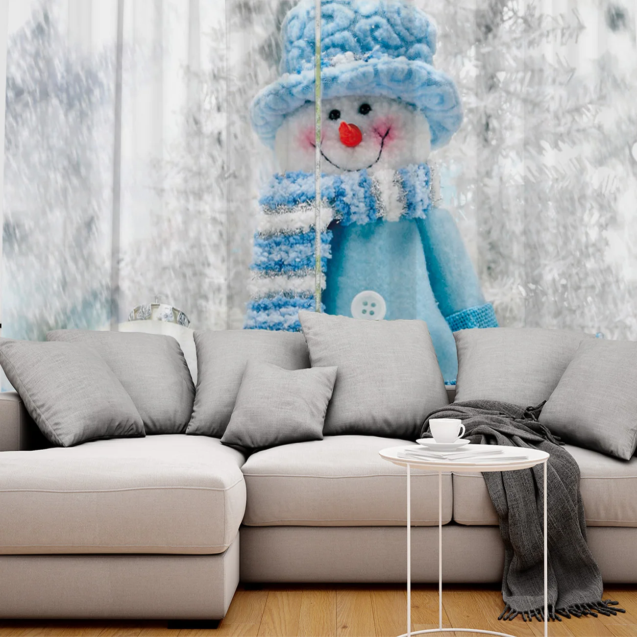 Снежный Цветок Счастливого Рождества занавески s окна гостиной Кухня Крытый окно