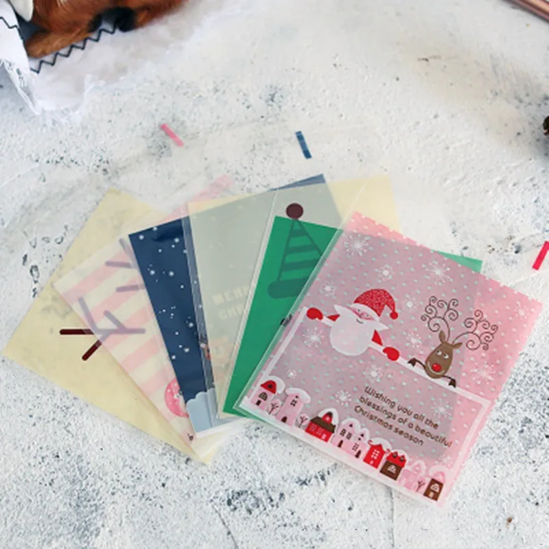 100 шт. самоклеящиеся пакеты для печенья|Подарочные сумки и упаковка| |