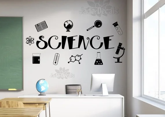 

Science Quote Wall Sticker For Kids Science Collage Home School Decor Vinyl Art Decals Revocable dw20166