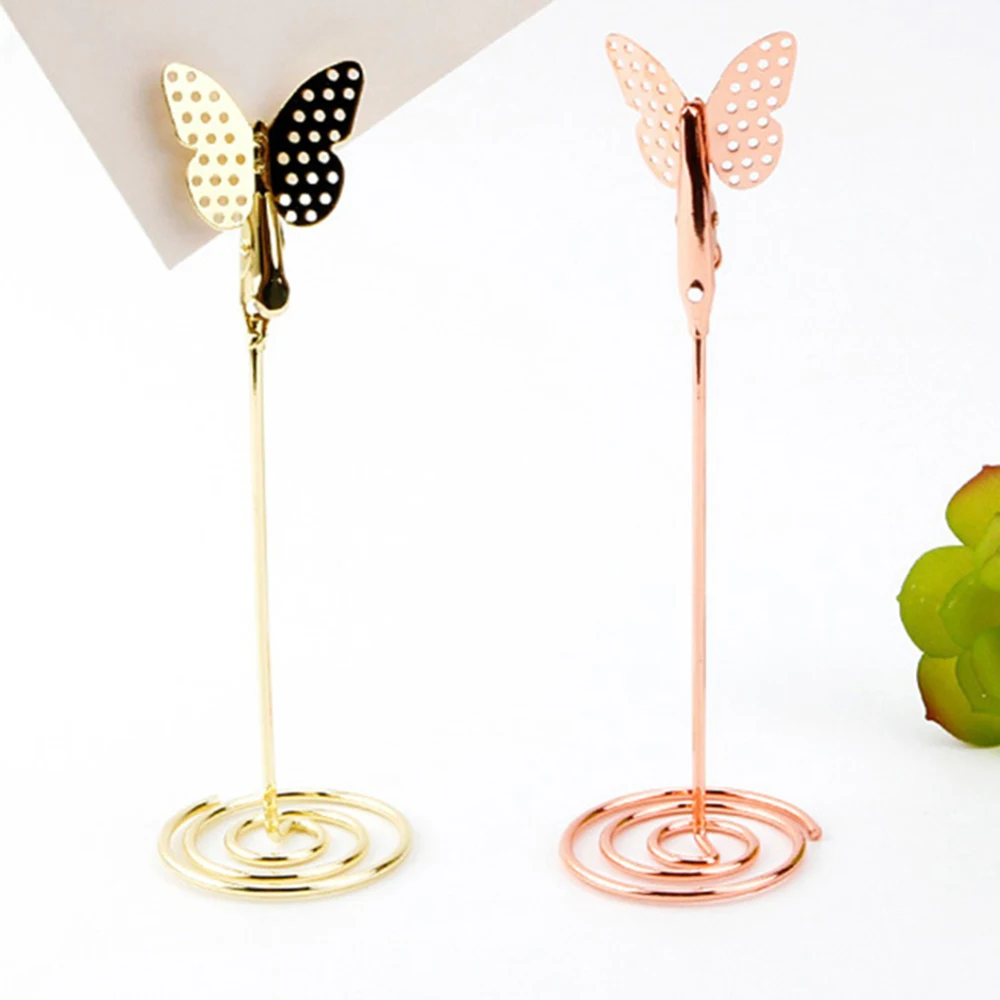 10 шт. держатель для банкнот в форме бабочки сердца круглой формы металл золото