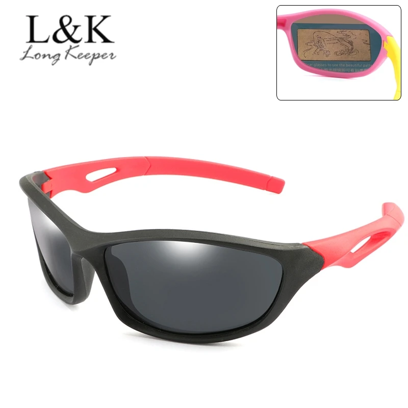 Модные детские поляризационные солнцезащитные очки TR90 Детские уличные