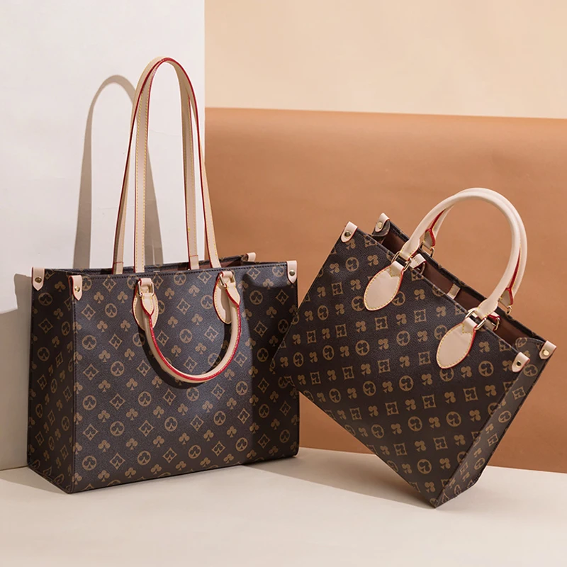 

European American Style Women's Tote Bag Luxury Brand Design Shoulder Bag Ladies Presbyopic Temperament Portable Shopping Bag