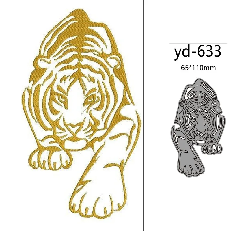 Металлические Вырубные штампы форма животное тигр украшение для скрапбукинга