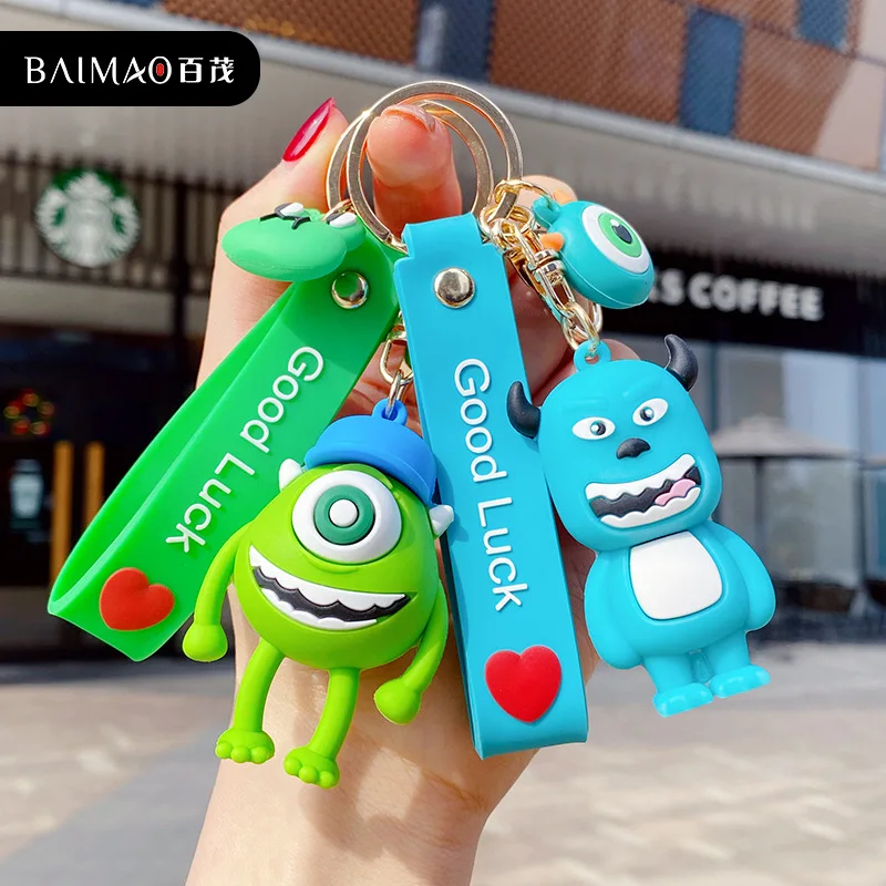 

Fashion New Resin Big Eye Strange Keychain Female Cute Cartoon Doll Key Chain Key Ring Car Bag Pendant Couple Gifts Christmas