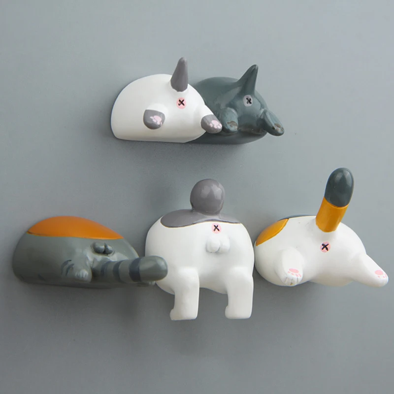 Милый Магнит на Холодильник из ПВХ Декор магнитная доска в виде кошки и задницы