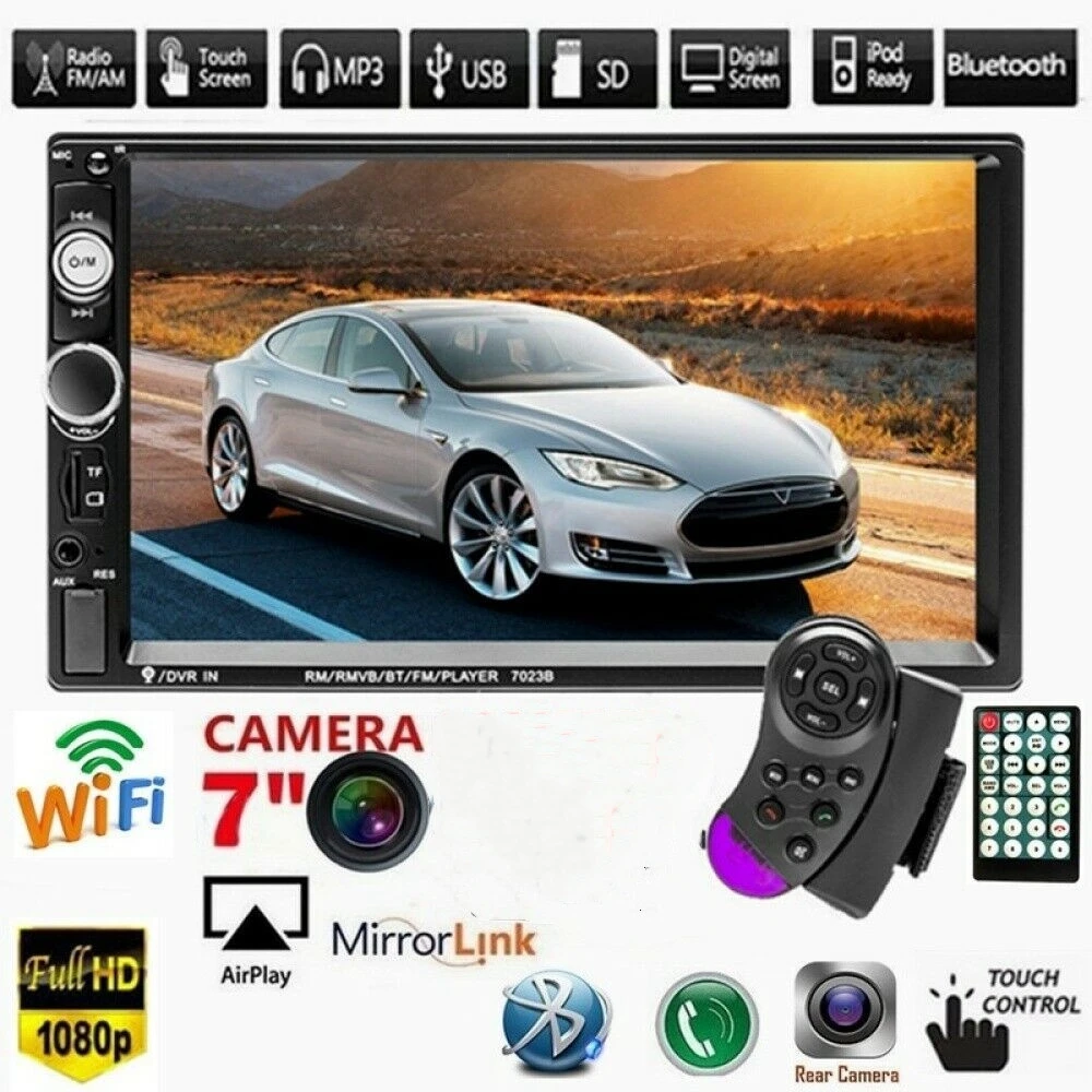 7 дюймов 2DIN HD радио автомобильный MP5 MP3-плеер видео Bluetooth FM радио AUX USB Музыка сенсорный экран тире стерео Горячая Прямая