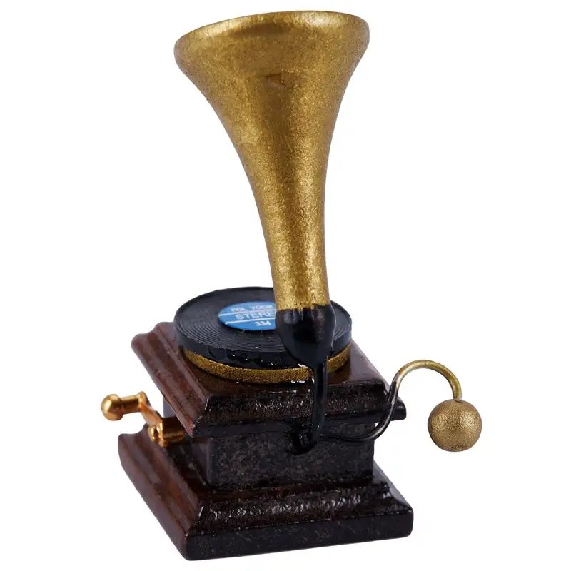 1/12 миниатюрный фонограф записывающий плеер ремесла модель Кукольный домик Декор