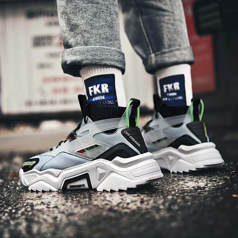 

High Top Men Casual Shoes Spring Autumn Sneakers for Man Outdoor Soft Mans Walking Footwear Lace Up Male Tennis Athletic Male 45