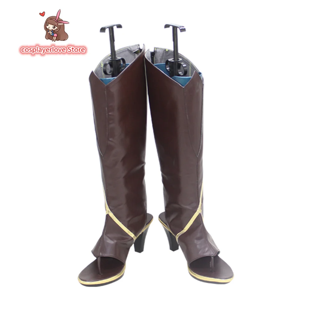 Аниме Genshin Impact Shenhe Обувь для косплея Сапоги Хэллоуин Карнавал Косплей