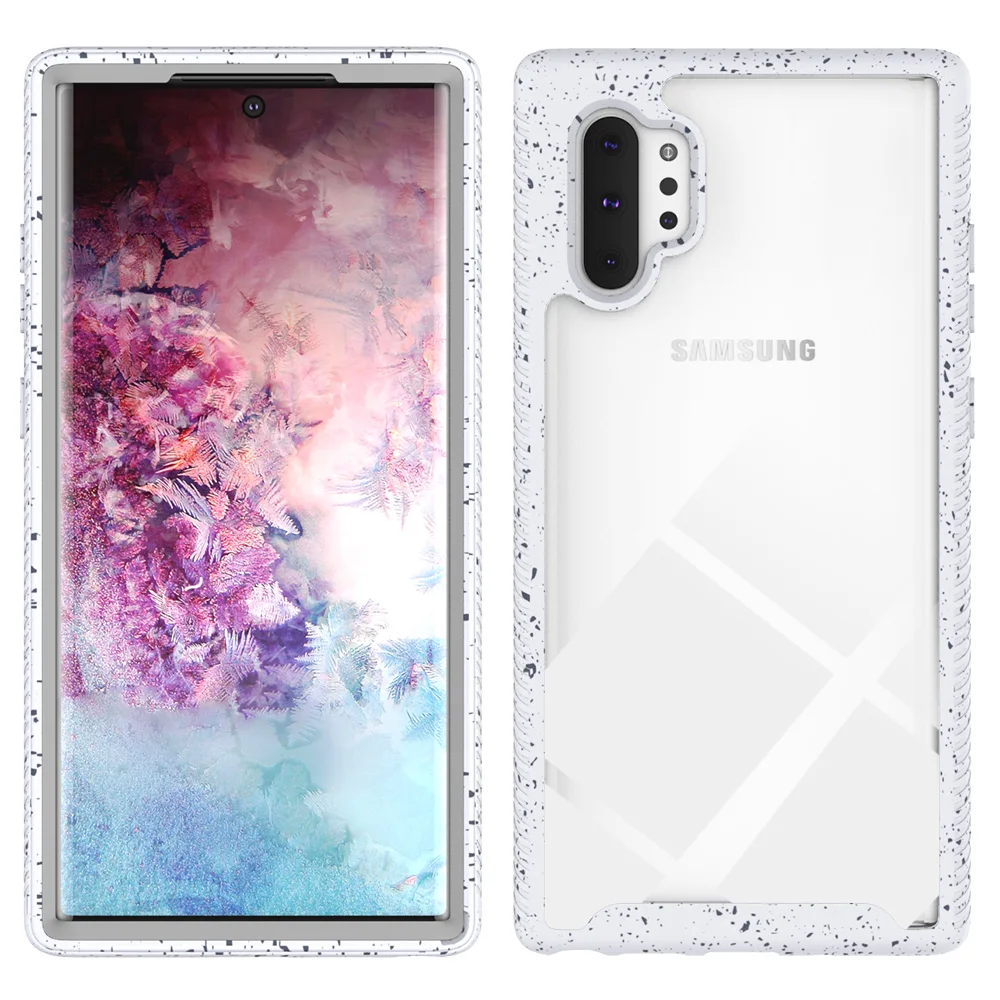 Для samsung Note 10 Note 10 Plus двухслойный чехол TPU бампер+ PC гибридная Защитная Броня чехол Note10 Note 10+ чехол противоударный - Цвет: 1