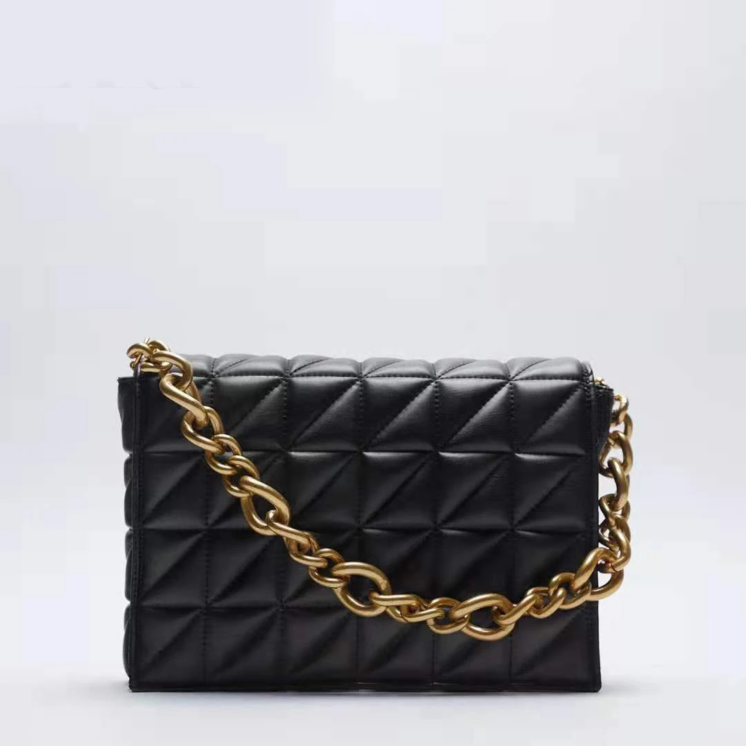 

Luxury Branded Women's Side Bags Thick Chain Small Shoulder Bag Purses And Handbags Soft Leather Designer Fashion Armpit Tote