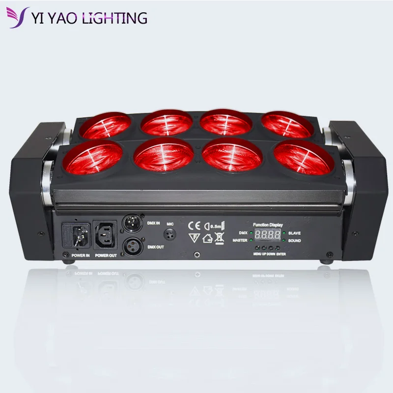 Светодиодный светильник паук 8x12 Вт RGBW DMX512 светодиодный с движущейся | Отзывы и видеообзор