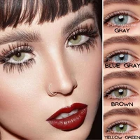 2pcs 1Pair  Diopter Lens Polar Lights Seriers Colored Lenses Gray Prescription Contact Lenses for Myopia Fashion Lens Beauty