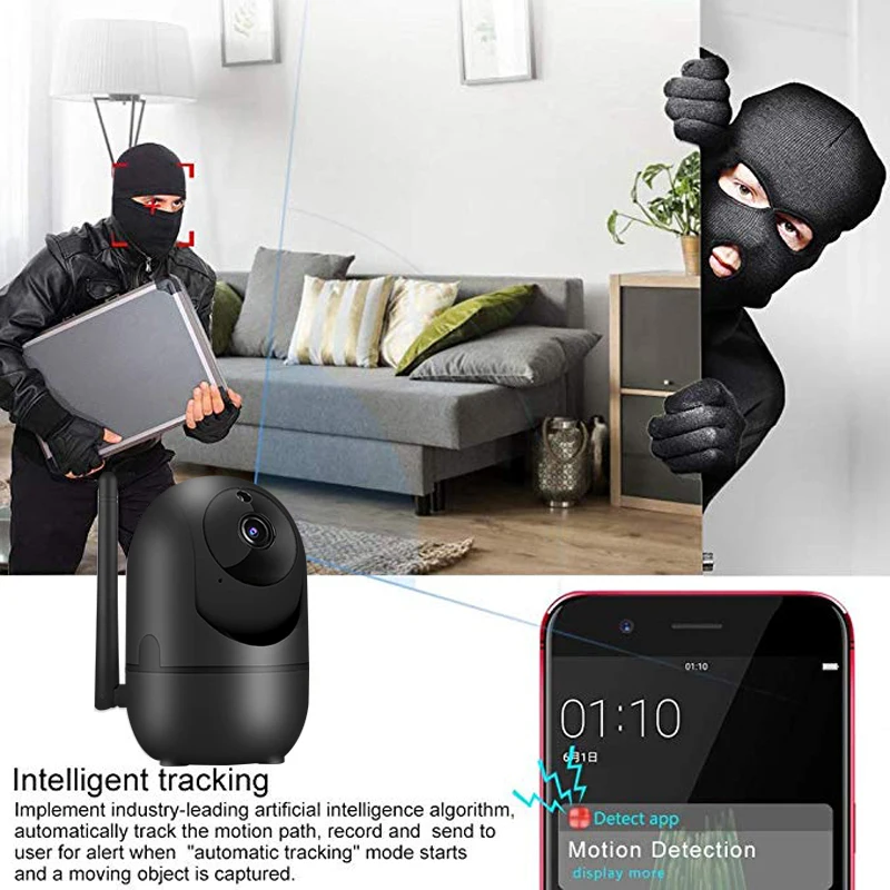 

IP Camera 1080P Cloud HD Auto Tracking Baby Monitor Night Security Camera Home Surveillance Camera Smart camera Wifi Camera