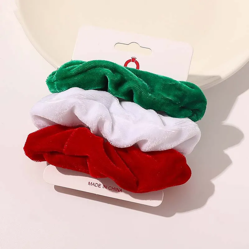 

3PCS Vintage Velvet Scrunchie Elastic Hair Band Headband Ponytail Holder Rope Hair Accessories For Women Girls