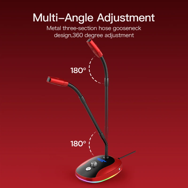 Конденсаторный микрофон PopuPine USB 3 5 мм для компьютера студийной записи пения