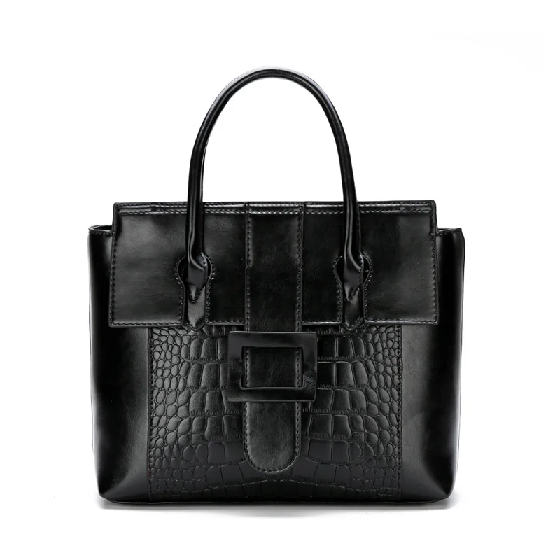 

Новинка Зима 2020, модная и простая сумка в американском стиле под крокодила, простая атмосферная сумка в стиле ретро, Вместительная женская с...