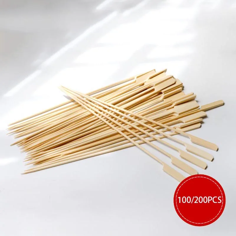 100 шт. бамбуковые шашлыки для барбекю вечерние принадлежности палочки