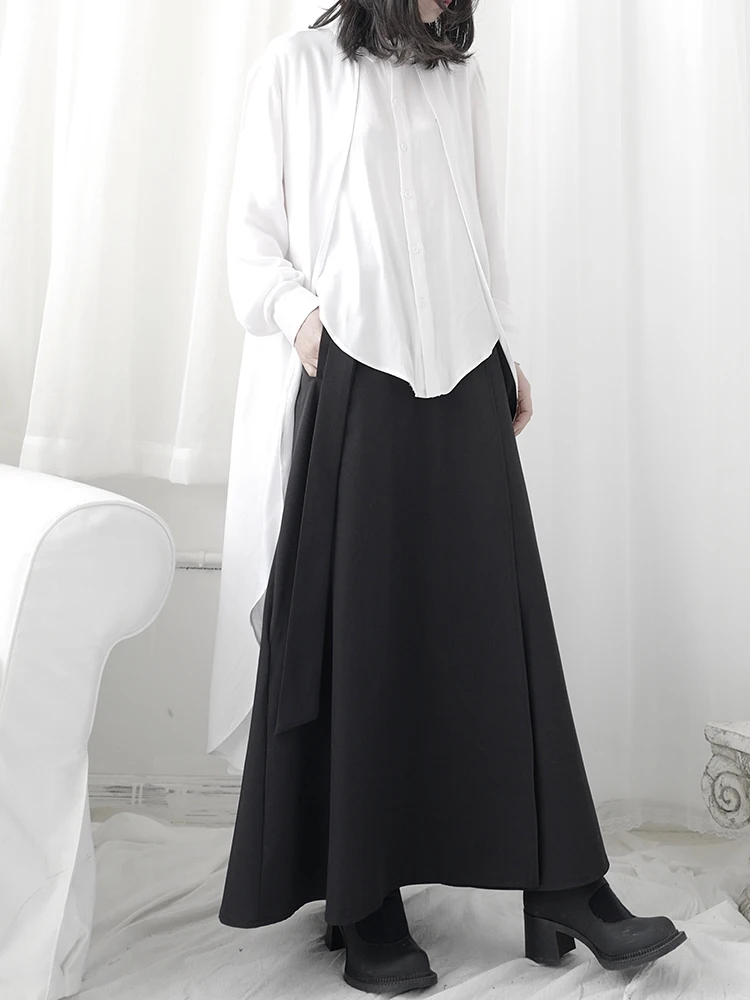 Yamamoto Black Halter, Hepburn, little black dress, irregular, niche design, slim, a-line