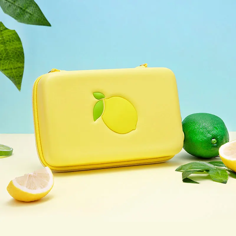 Чехол сумка портативный для Nintendo Switch Жесткий из ЭВА с рисунком лимона игровых