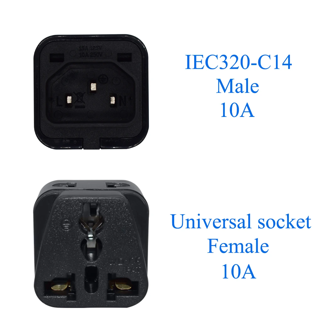 Адаптер питания jorinдо 2 в 1 IEC 320 C14 штекер на C13 гнездо PDU/UPS универсальный AU/US/UK/EU