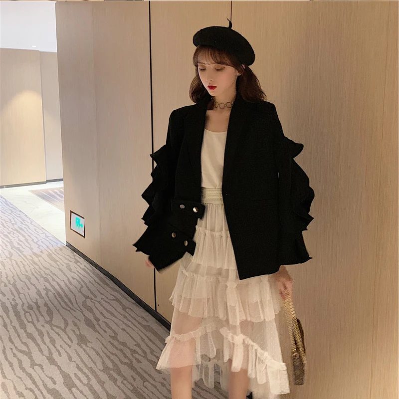 Слегка толстый мм Ранняя осень большой размер женский костюм куртка жир чистая