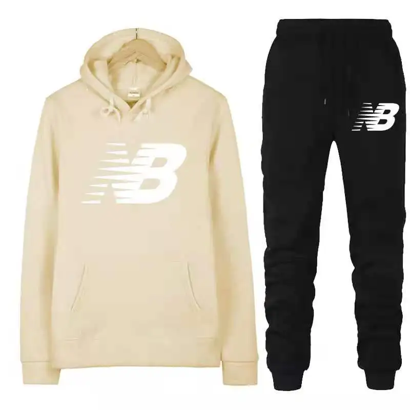 

2021 модный спортивный костюм с длинным рукавом, Женский свитшот с капюшоном и спортивные брюки, комплект из двух предметов, Осень-зима, повсе...